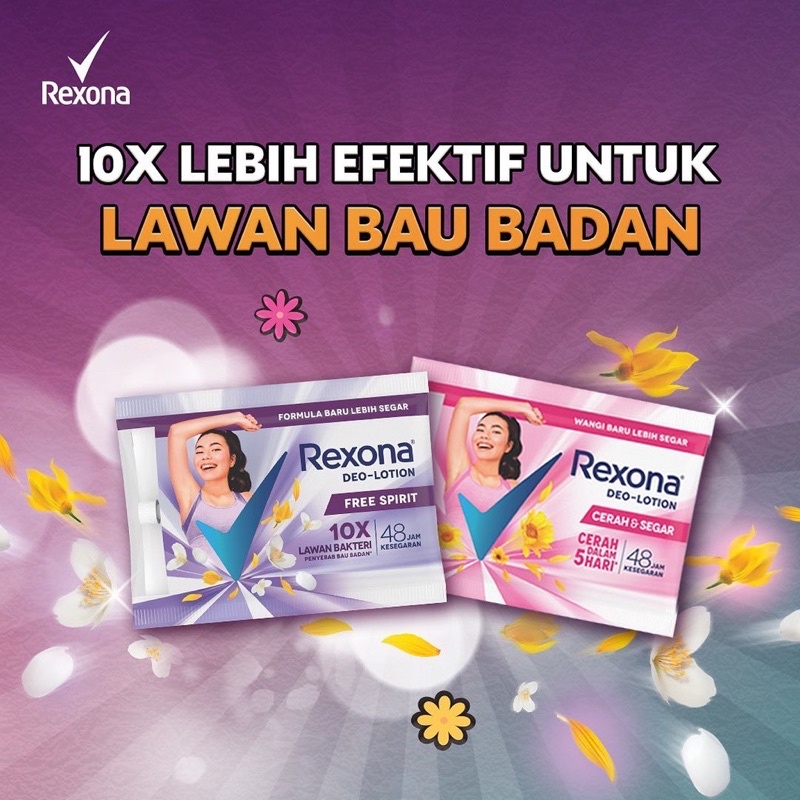 REXONA Deo Lotion Deodorant Sachet - Men Ice Cool | Free Spirit | Cerah &amp; Segar |  Deodoran