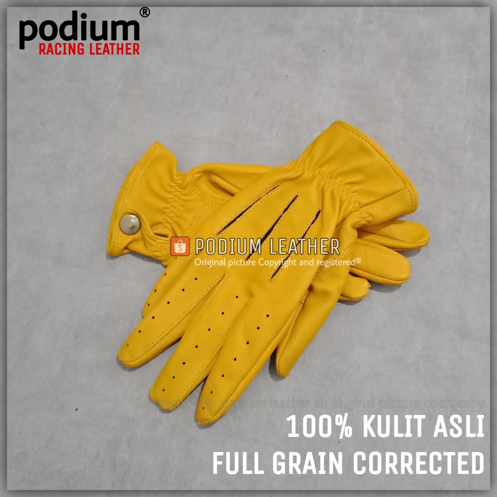 SARUNG TANGAN KULIT KUNING MOTOR ASLI WANITA PRIA GARUT PANJANG FULL FINGER ORIGINAL ASLI 100% DOMBA