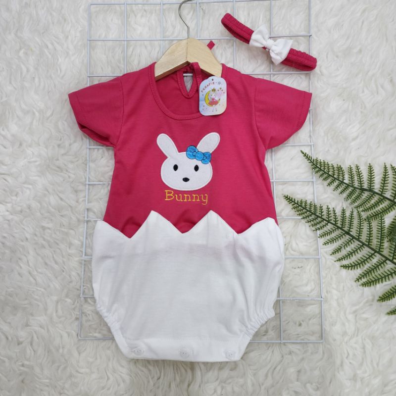 Baju bayi perempuan  jumper + bandana