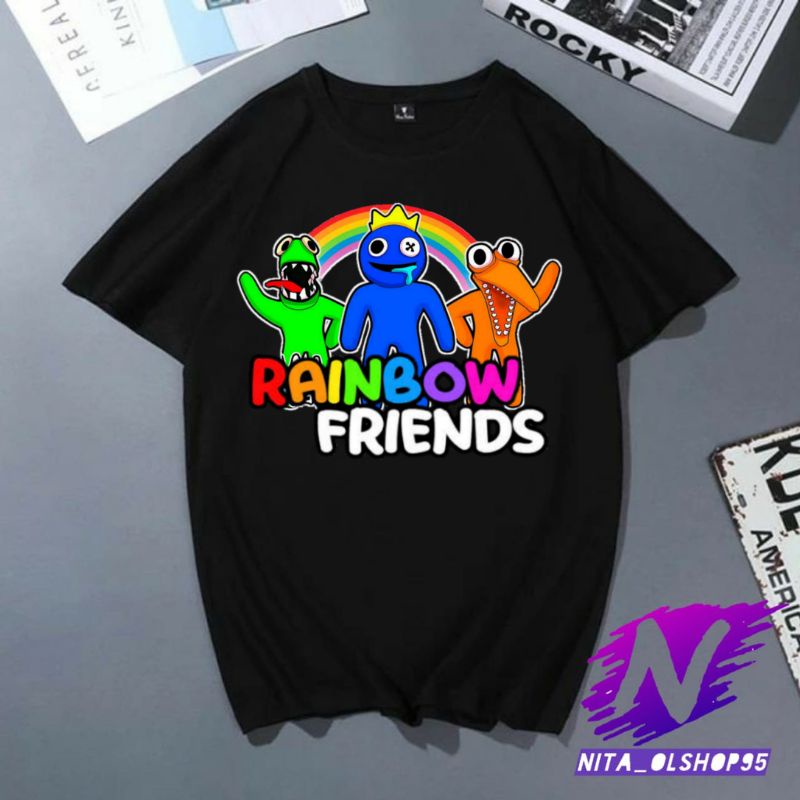 kaos anak rainbow friends baju kaos atasan anak lucu rainbow friend terlaris