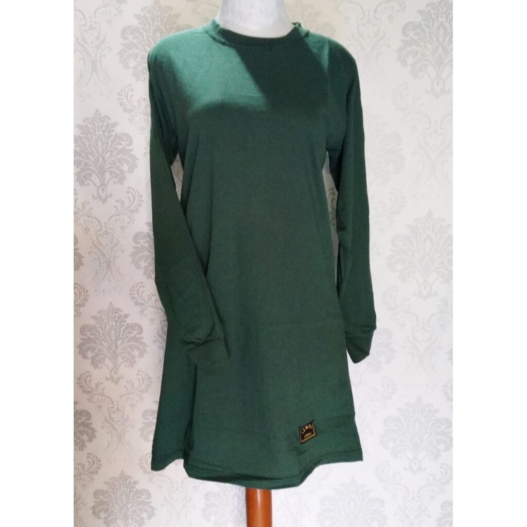 TERLARIS KAOS POLOS HIJAU BOTOL TUNIK MUSLIHAM COUPEL KELUARGA / KAOS SERAGAM / KAOS BIG SIZE XXXL /