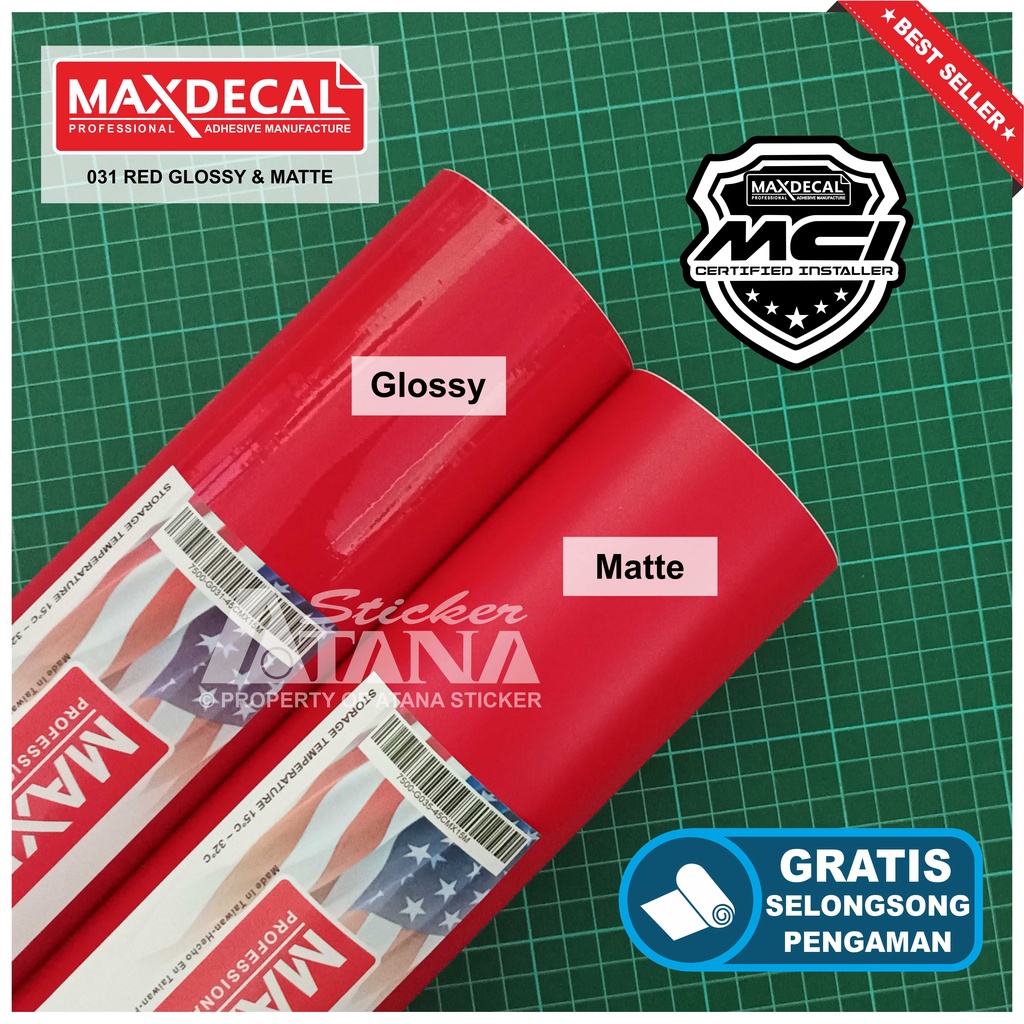 Skotlet Merah Doff Glossy Maxdecal Scotlet Red Dop Gloss Stiker Matte Metalik Kilap Sticker Anti Gores Meteran Decal Roll Scotlite Body Sepeda Motor Matic Scotlight Mobil Tiang Dekorasi Kaca Aquarium PCX NMAX Beat Vario Vespa ADV Lexi Aerox Xmax Scoopy