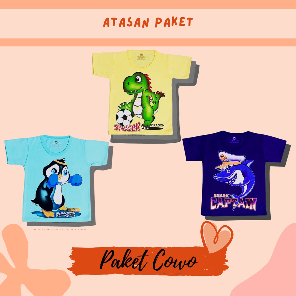 BIG SALE PAKET ATASAN - (dragon,penguin,shark)