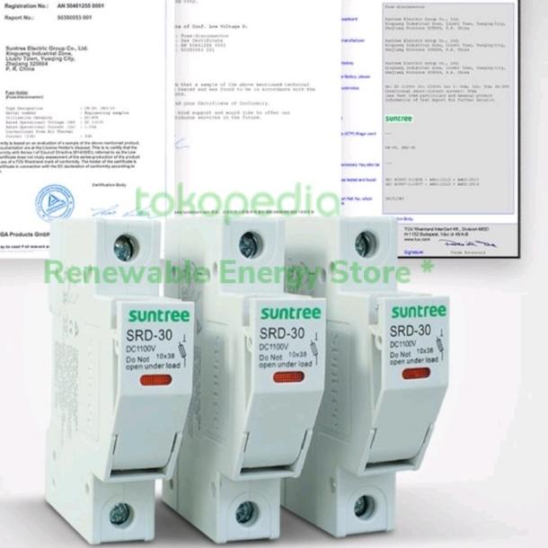 DC FUSE HOLDER + FUSE LINK SET SEKRING DC FUSE 1 SET - SUNTREE