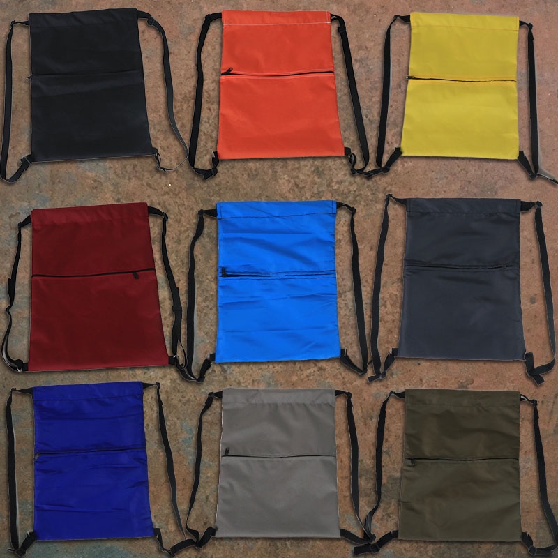 Tas Serut / Stringbag Bahan Parasut Anti Air Waterproof Pria Wanita Motif Polos