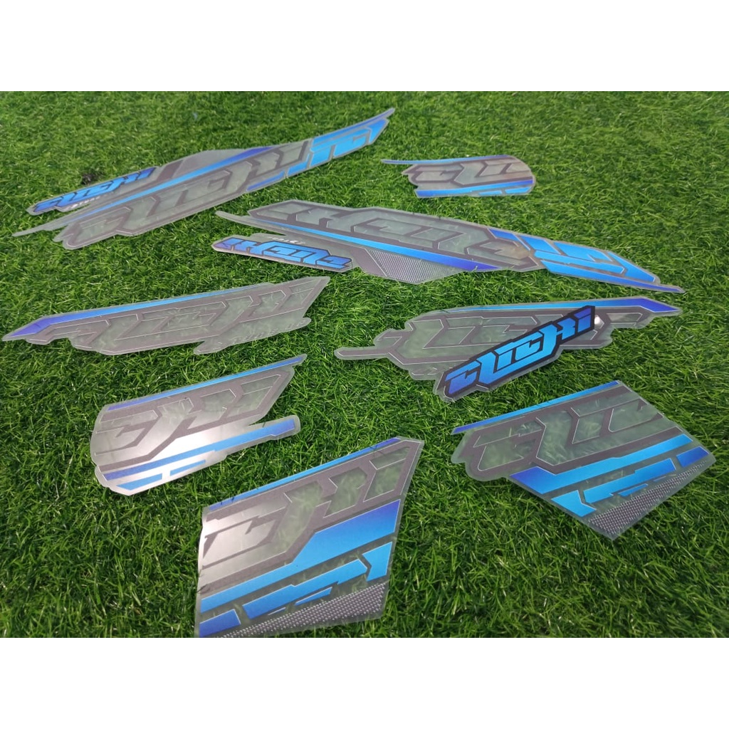 STRIPING VARIO NEW 125 2022 UNTUK BODY PUTIH DESIGN BLUE CLICK TRANSPARAN