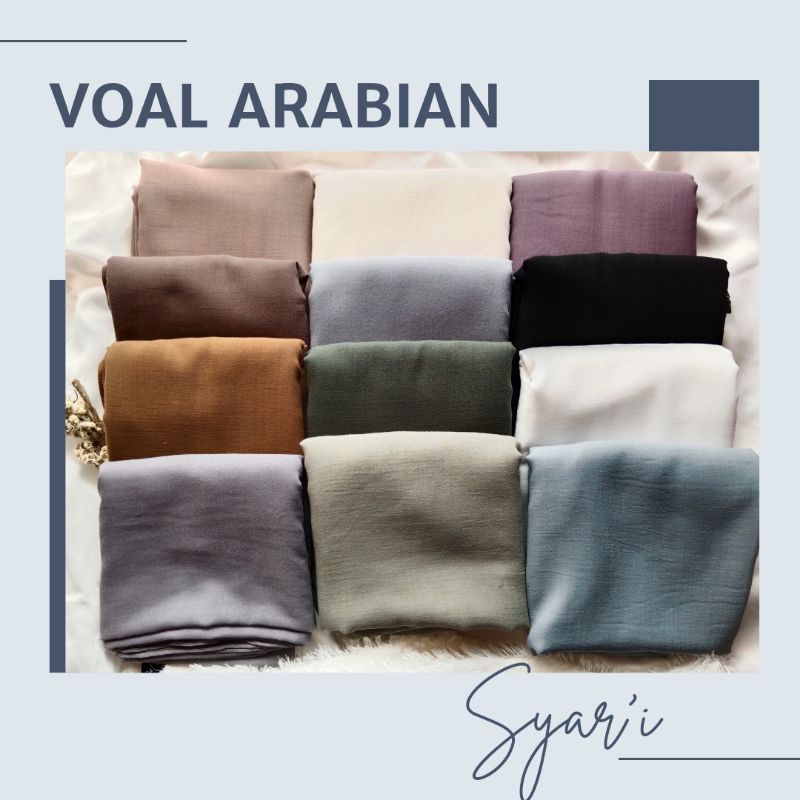 JILBAB VOAL ARABIAN HIJAB SEGIEMPAT SYAR'I 120 130 150 HIJAB KEKINIAN TREND JILBAB TERBARU BAHAN ADE