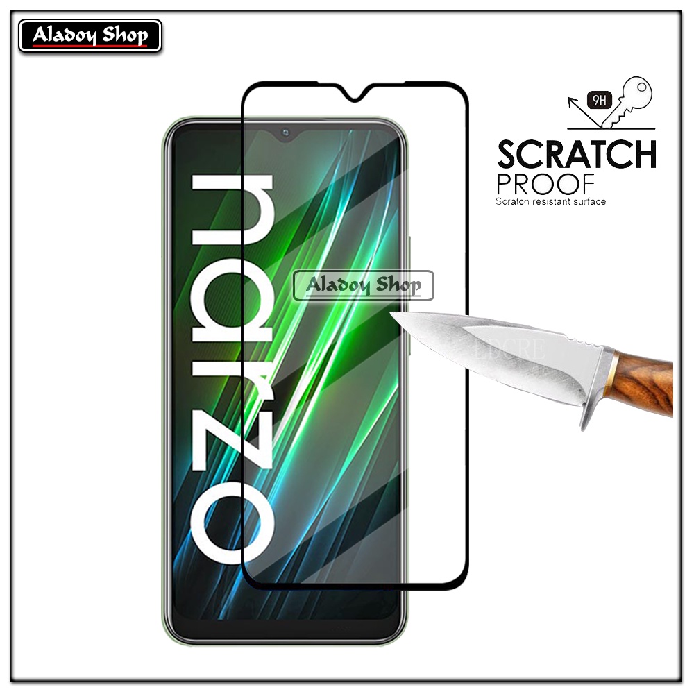 PAKET 3 IN 1 Tempered Glass Layar Realme Narzo 50i Prime Free Tempered Glass Camera dan Skin Carbon