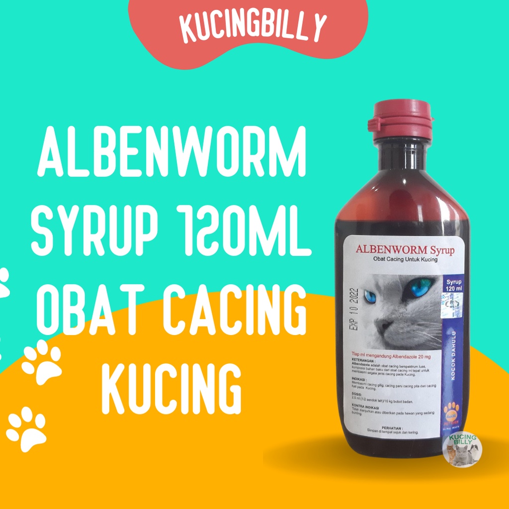Albenworm SYRUP 120ml obat cacing kucing