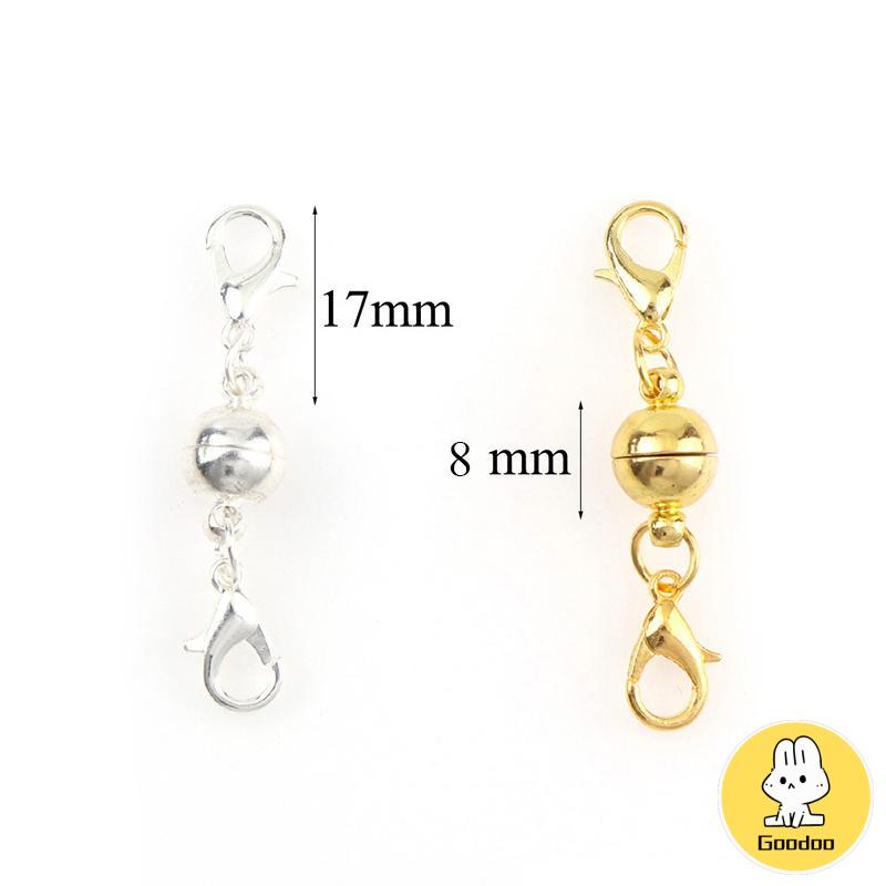 5 Pcs DIY Magnetic Gesper Kalung Gelang Konektor Pengait Extender Membuat Perhiasan Perlengkapan -Doo