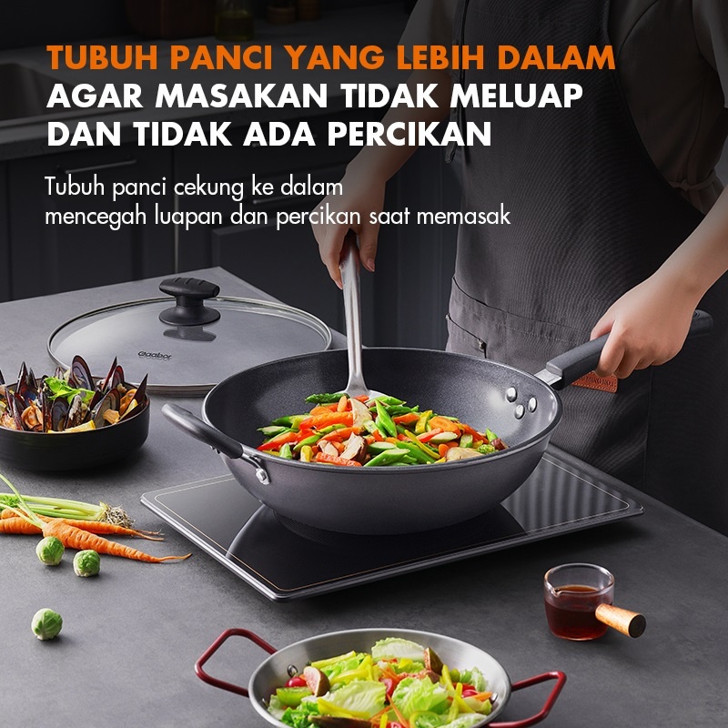 Gaabor Panci Penggorengan Wok Anti Lengket GW-A32A01 Non-Stick