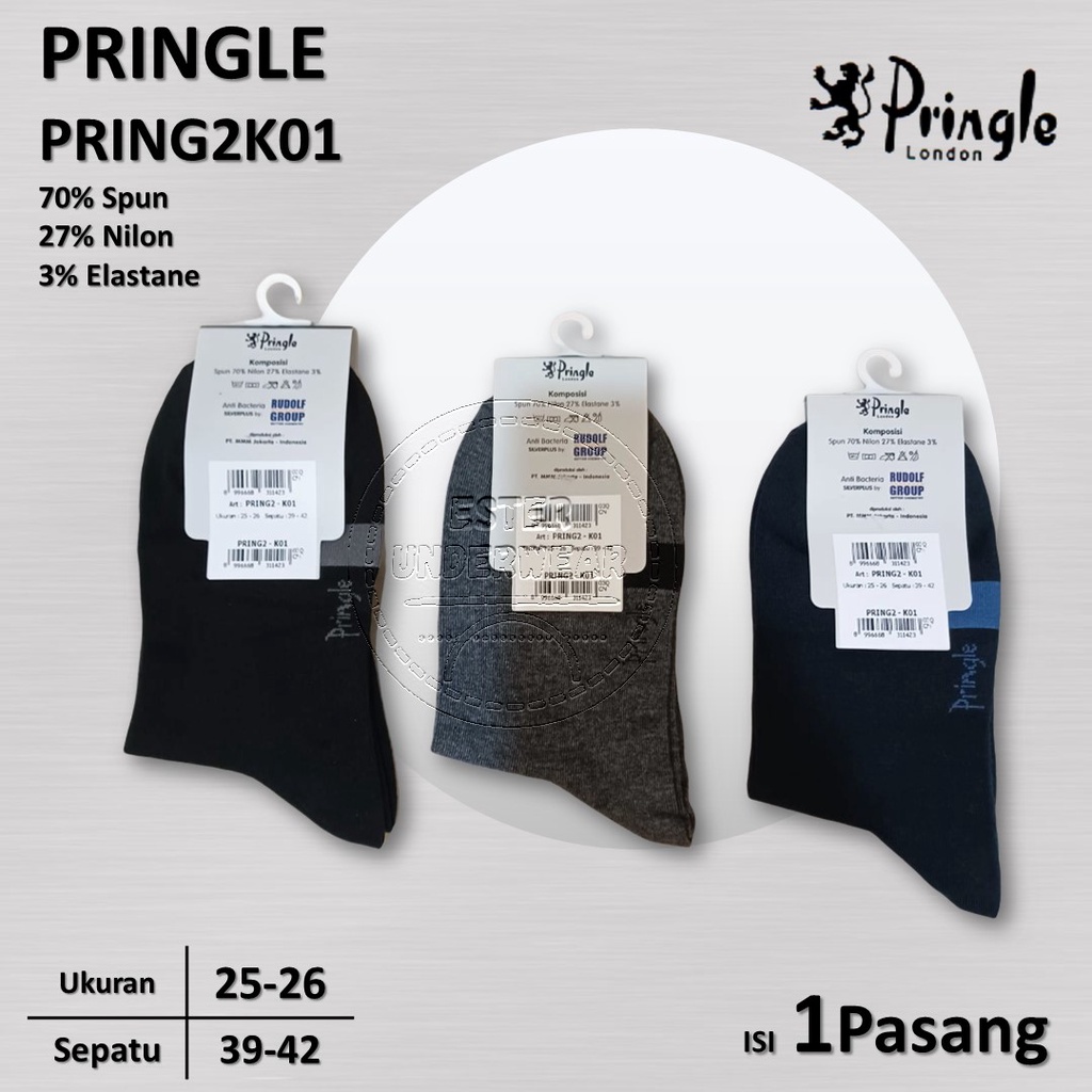 Kaos Kaki Dewasa Pringle Anti Bakteri Pring-K01 Isi 1Pasang