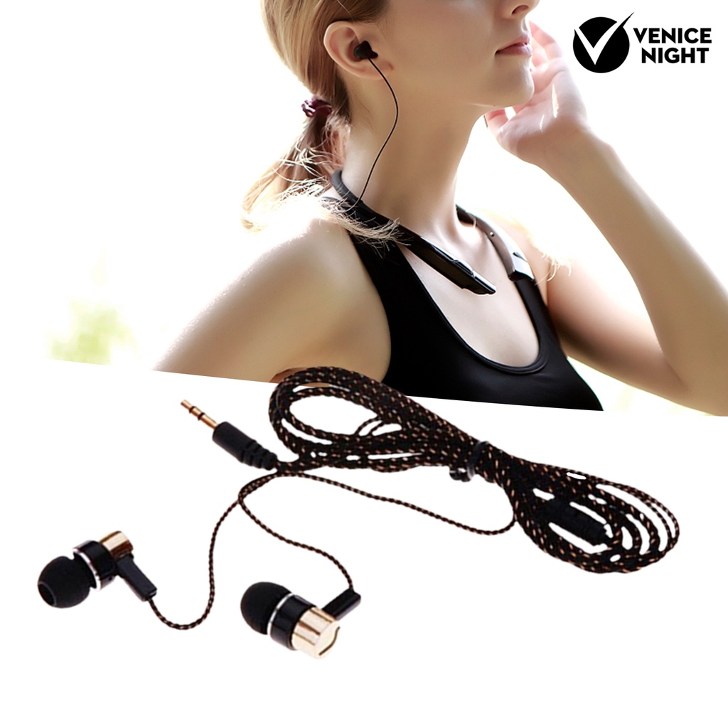 (VNEP) (Berkabel) Headset Earphone In-ear Stereo Noise Reduction Bahan TPE Jack 3.5mm Untuk Asrama