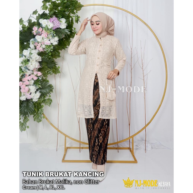 (ATASAN SAJA) Tunik Kancing Depan / Brukat / Kebaya Modern Original / Outfit Terbaru BridesMaid