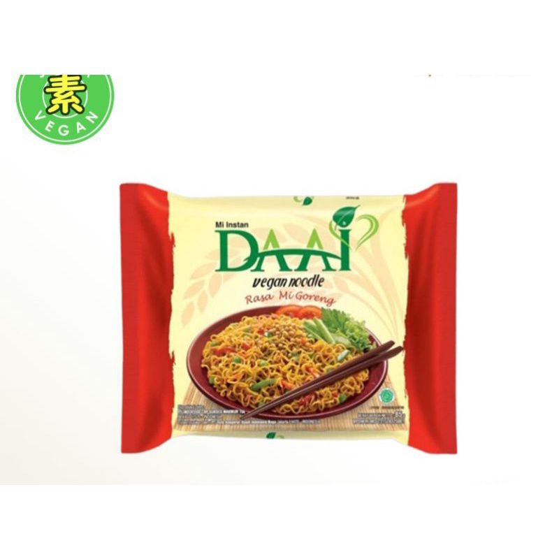 Mie Instan DAAI Vegan Vegetarian Halal 100% Soto Goreng Kari