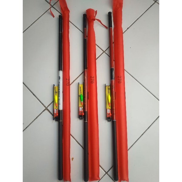 Joran Tegek 1 Set China Fishing Rod Carbon Tegek Panjang 1.8M-5.4MPole Fishing