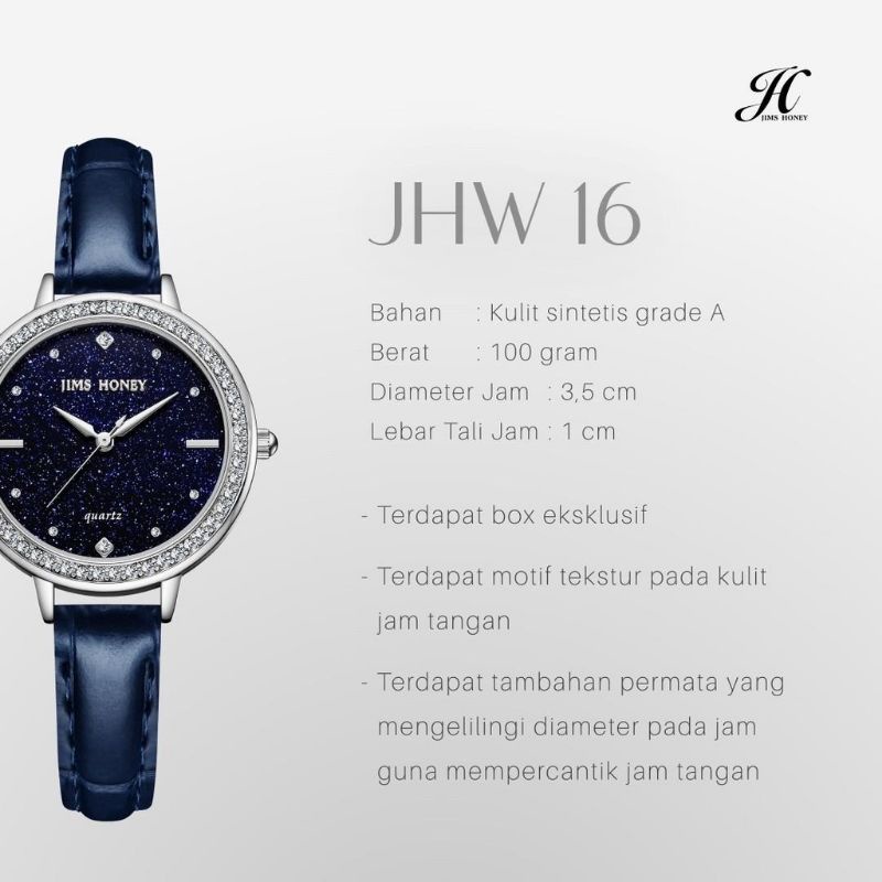 JHW 16 Jims Honey Jam Tangan Wanita Analog Murah Lucu