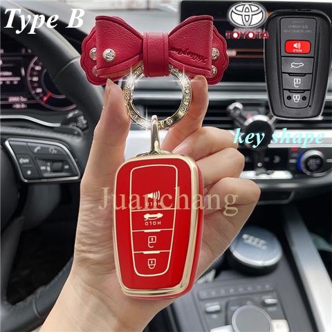 Casing Kunci Remote Mobil Bahan Tpu Untuk Toyota Highlander XLE Corolla Prius Camry CHR LE Cross Camry TRD 2019 Rav4 Avalon Altis Land Crui