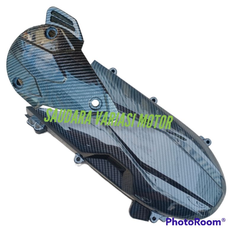 paket cover carbon vario 125 techno old/vario 125 led/vario 150 led old/new 2015-2021 tutup cvt+keon