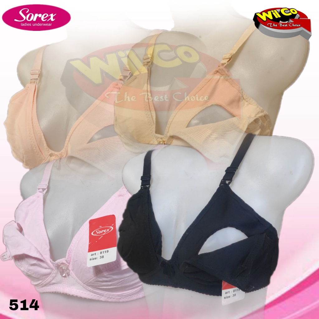 K514 SOREX BRA MENYUSUI KANCING DEPAN SIZE 34 - 42 FULL COVERAGE