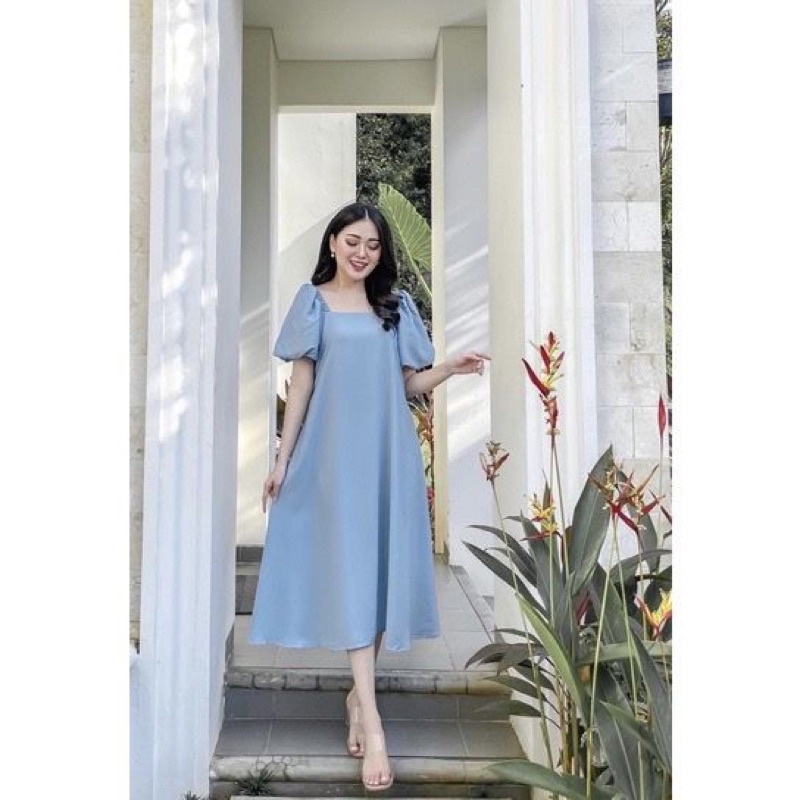 Ghea Dress ( Dress polos jatoh premium ) dress pantai dress elegant dress pesta dress kondangan dress bumil