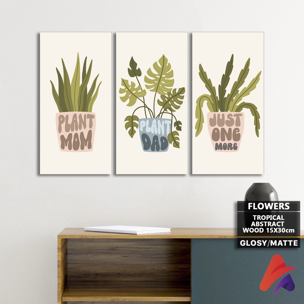 HIASAN DINDING APOLITO TUMBUHAN PLANT (15X30) WALL DECOR PAJANGAN DINDING DEKORASI DINDING FLOWERS BUNGA