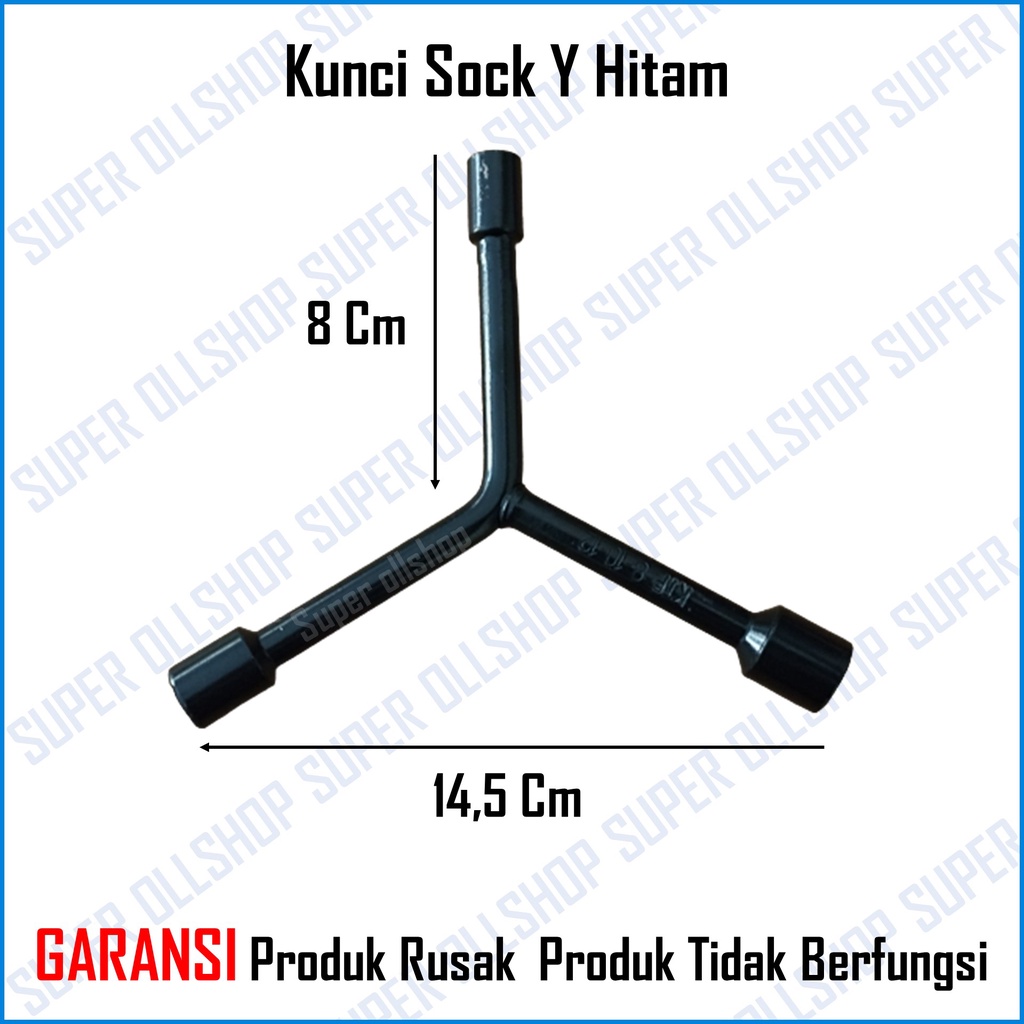 Kunci Sock Y Hitam Kunci Sok Y Hitam Harga Satuan Termurah Berkualitas / KTP Kunci Y 8 10 12 14 17