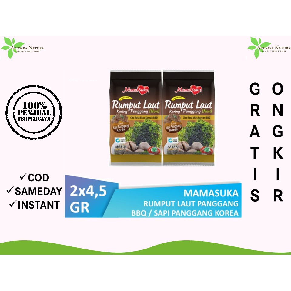 Mamasuka Rumput Laut 4.5gr isi 2 pcs [BISA COD | SAMEDAY | INSTANT]