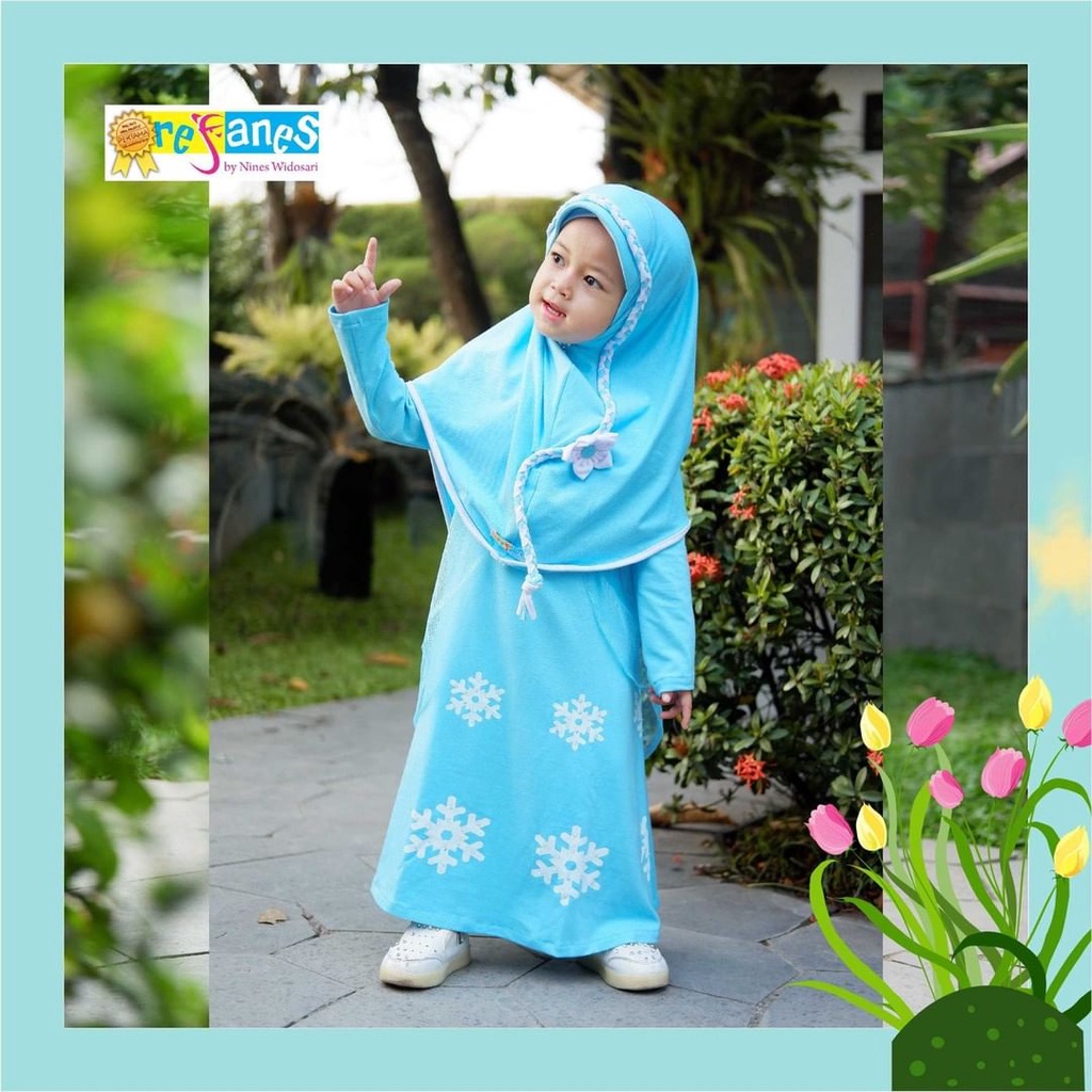 Gamis Anak karakter//Baju Anak Karakter Frozen//Baju daily princess Elsa By Refanes