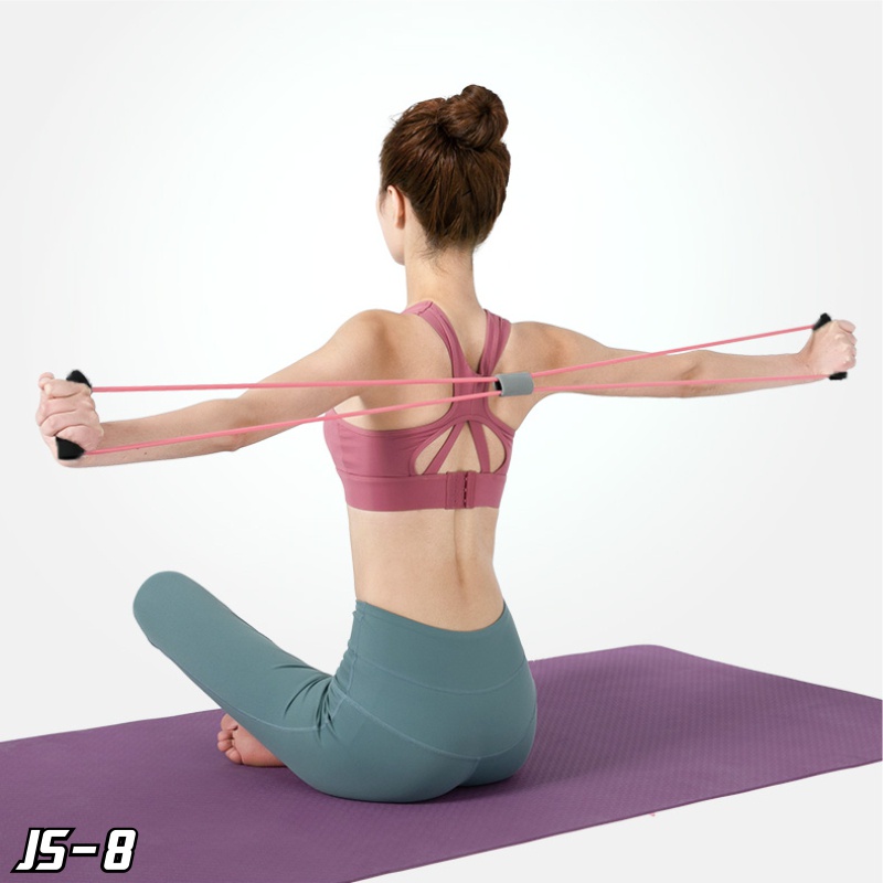 Tali Stretching Yoga 8 Toning Tube Tali Olahraga Alat Olaraga Yoga - FHS88