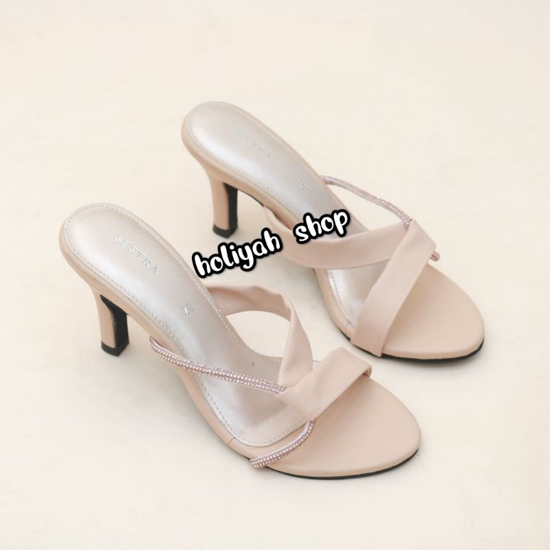 helles wanita silahng cantik mutiara holiyah 011 hak tinggi 9cm SIZE 35_42