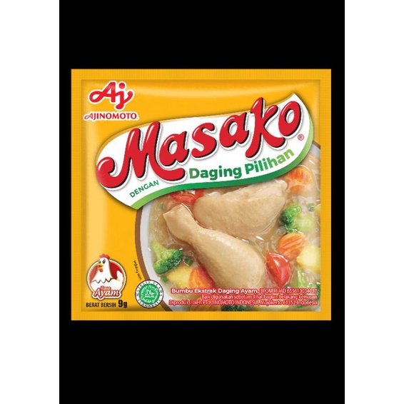 

Masako Ayam (Kemasan sachet 1 renceng)