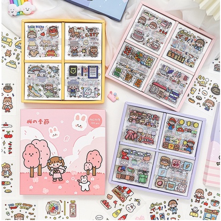 PERLEMBAR Stiker Anak Lucu Korea Art Deco Planner Decoration Jepang Japan Unyu Gambar Unik Hias Hias
