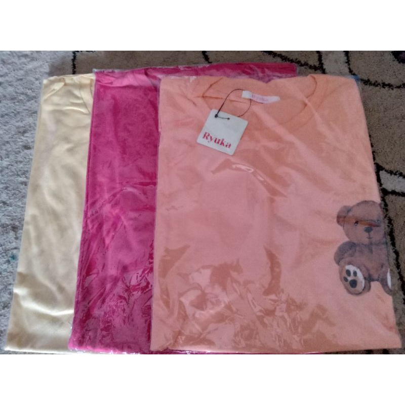 sale kaos ryuka body oval/kaos wanita oval ryuka bear