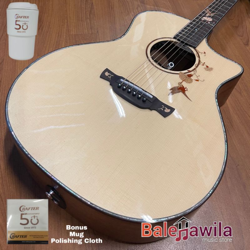 Gitar Akustik Elektrik Crafter TB G MAHO CE (W/LXB DG) DS 2 Pro Preamp