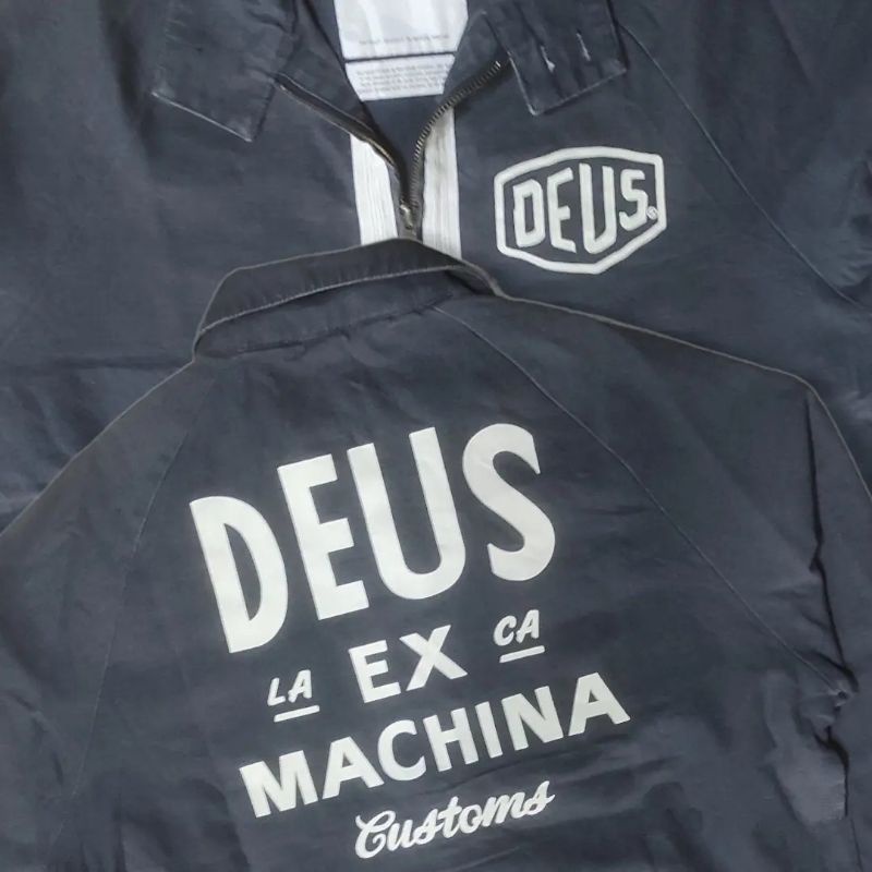 JAKET MOTOR KLASIK RETRO VESPA MEKANIK WORK JACKET DEUS EX MACHINA CUSTOM SECOND PRELOVED ORIGINAL