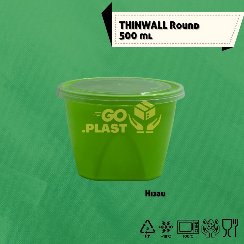 THINWALL ROUND 500 ML / MANGKOK 500 ML 12 pcs