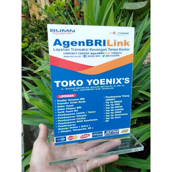 

PAPAN PERINGATAN AGEN BRILINK / PAPAN PERINGATAN AGEN BRI LINK UKURAN 15X20cm