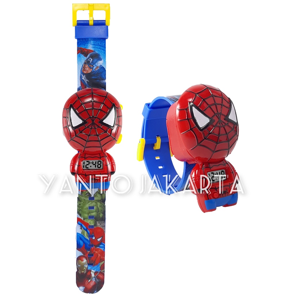 JAM TANGAN ANAK LAKI LAKI JACKPOT KARAKTER SPIDERMAN