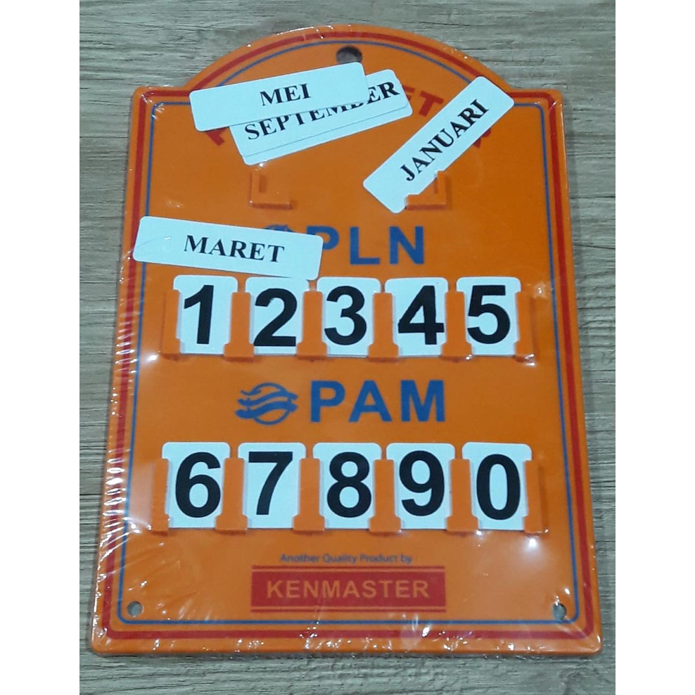 PAPAN METERAN PLN PAM LISTRIK AIR METER KENMASTER/PAPAN STANDMETER PLN PDAM