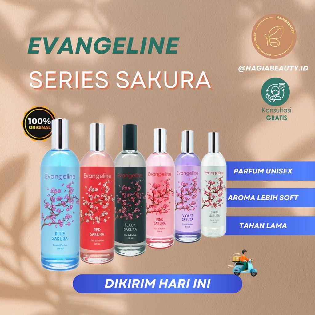 ORIGINAL BPOM - PARFUM EVANGELINE SERIES SAKURA WOMAN 100 ML EDP