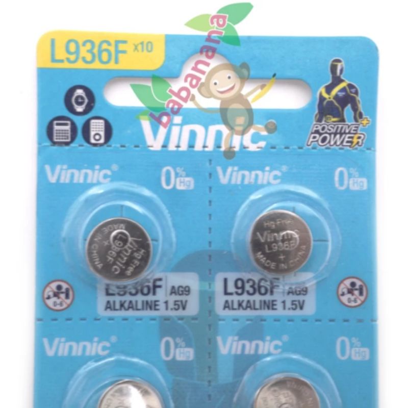 Baterai Vinnic L936F AG9 battery kancing button remote jam