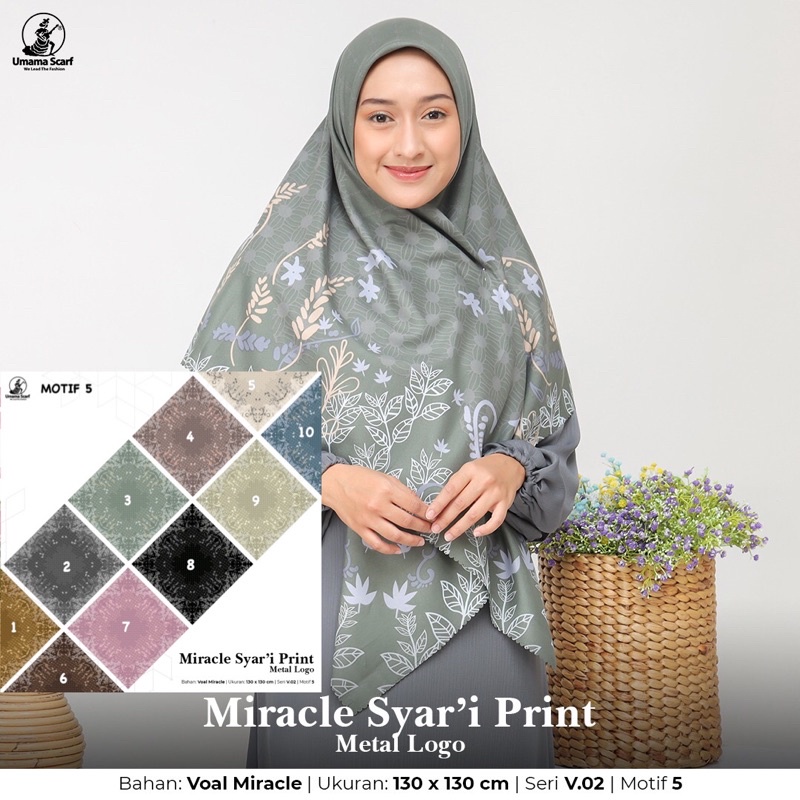 [PART 3] HIJAB SEGIEMPAT VOAL MIRACLE SYARI MOTIF LASER CUT