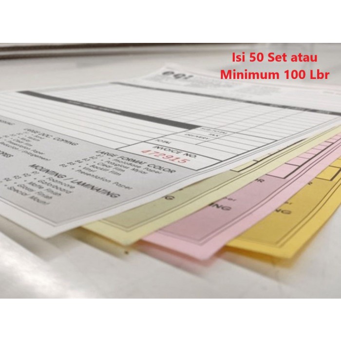 

Cetak Custom Nota A4 atau F4 (Kuitansi / Surat Jalan / Faktur) - Rangkap 2 Ply, 1 Warna