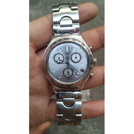jam tangan swatch swiss chronographh second bekas original