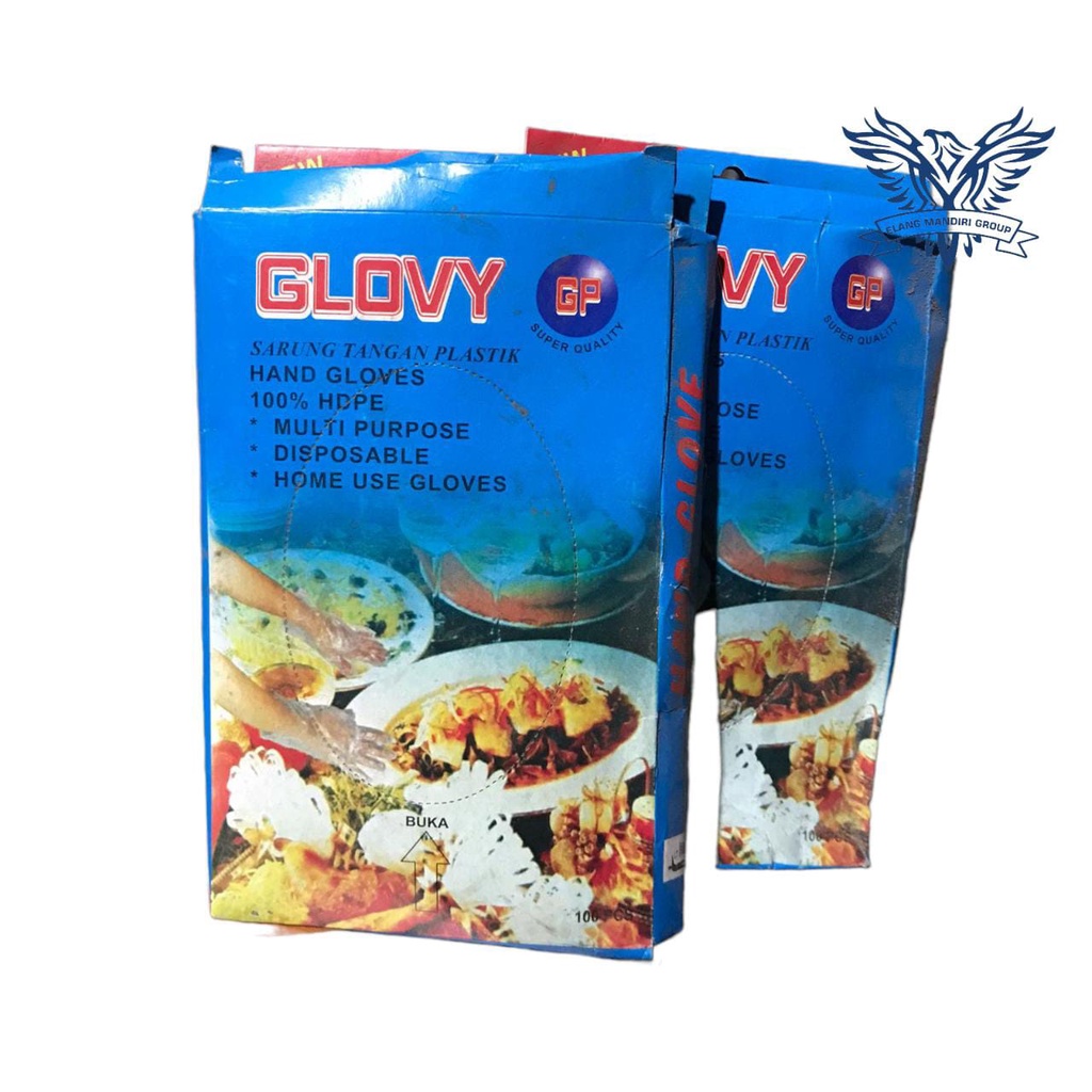 Sarung Tangan Plastik Steril Glovy Serbaguna Isi 100pcs Sarung Tangan Untuk Menanam Dan Menyemprot Pestisida