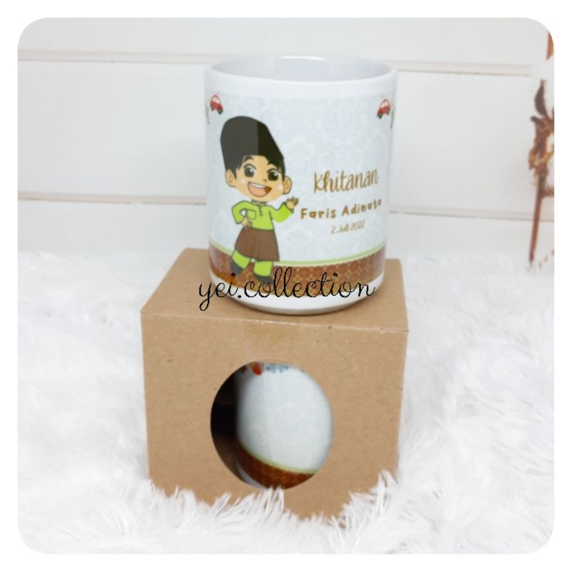 PRE ORDER – Mug Custom Souvenir Hampers Bayi, Ulang Tahun, Wedding & Aqiqah | Mug Nama