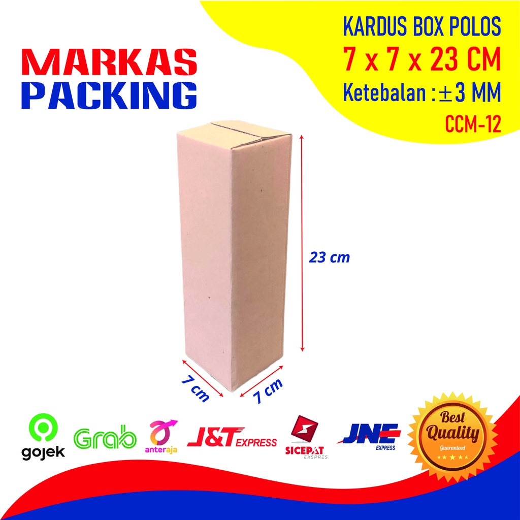 

Kardus Karton Box 7x7x23 CM Kotak Dus Packing Botol Polos