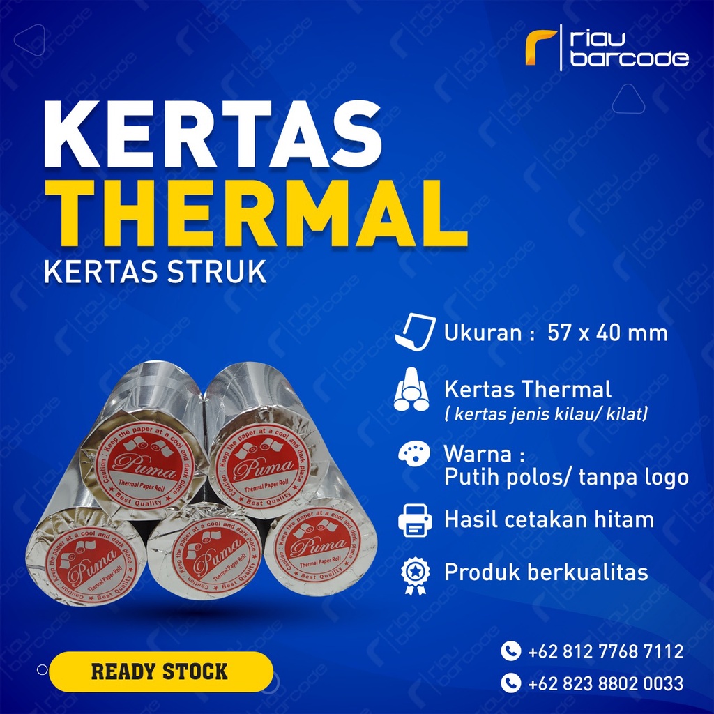

kertas struk 57x40 thermal kasir BRILINK edc termal antrian atm cafe resto supermarket