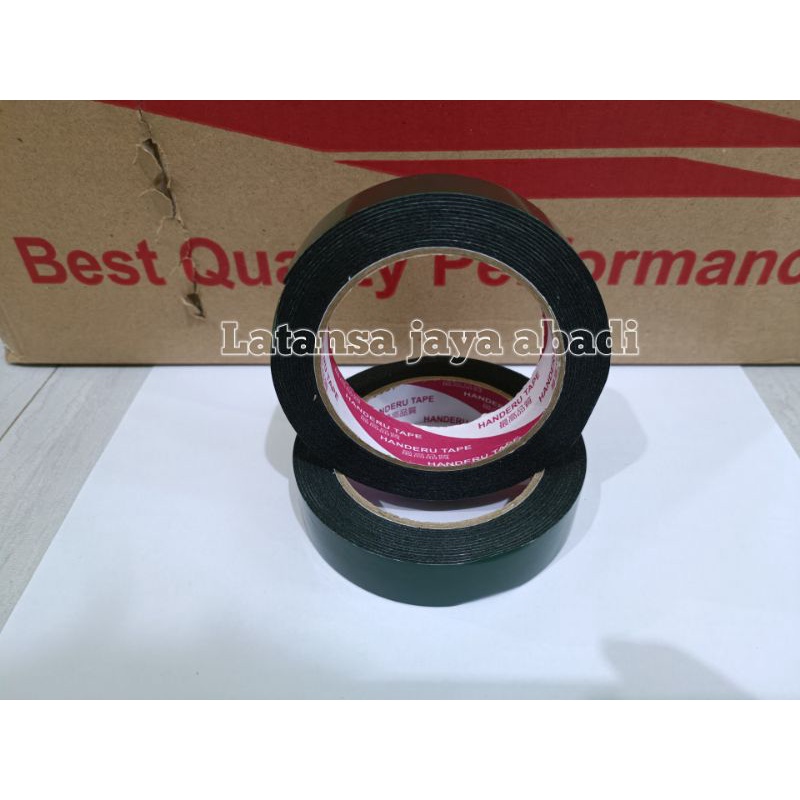 

double tape foam 24 mm warna hijau handeru
